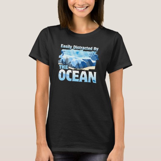 T-shirt Beach Tropical Surfer Swimmer Ocean Sea Saying (Devant)