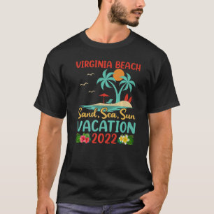 T-shirt Beach Vacation 2022 Retro Sunset Virginia Beach