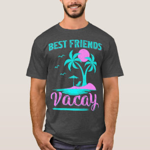 T-shirt Beach Vacation Squad Palm Tree Sunset Best Friend