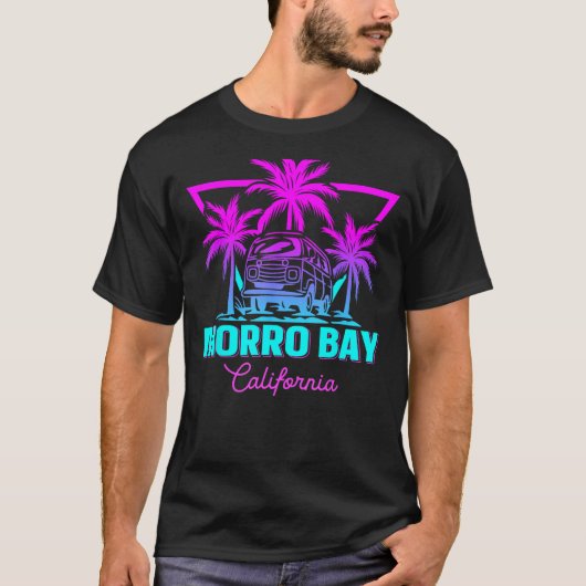 T-shirt Beach Vaporwave Vacation Souvenir Morro Bay (Devant)