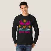 T-shirt Beach Vibes Flamants roses roses-19501 (Devant entier)