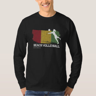 T-shirt Beach Volleyball Femme Guinée Drapeau Volleyball G