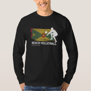 T-shirt Beach Volleyball Grenade Drapeau Aimer Volleyball