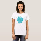 T-shirt Beach Wedding Aqua Seashell Seaside Bridal Party (Devant entier)