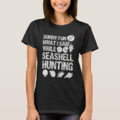T-shirt Beachcombing Shelling Shell Hunter & Seashell Coll (Devant)