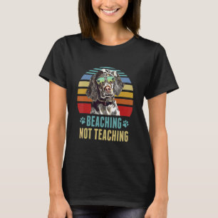 T-shirt Beaching Not Teaching Anglais Setter Dog été