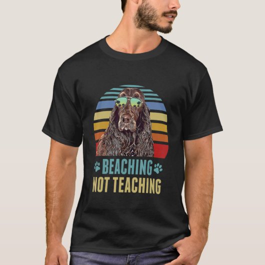 T-shirt Beaching Not Teaching Boykin Spaniel Dog Summer (Devant)