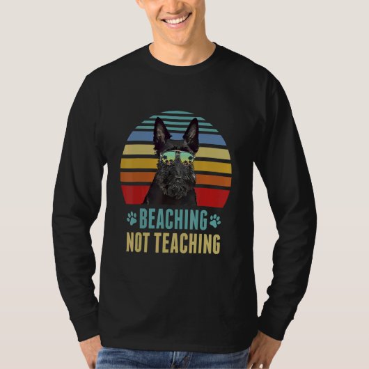 T-shirt Beaching Not Teaching Scottish Terrier Dog Summe (Devant)
