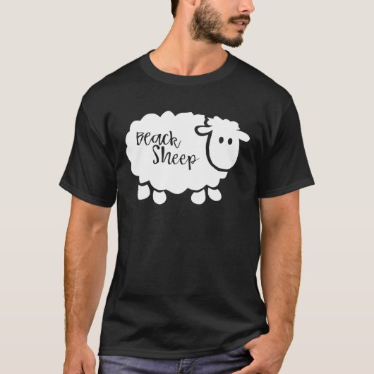 T-shirt Beack Sheep Cute Sheep (Devant)