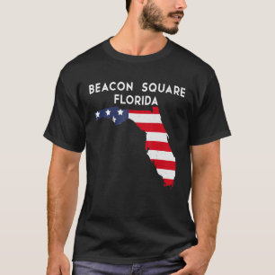 T-shirt Beacon Carré Florida USA State America Travel Flo