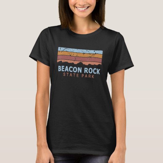 T-shirt Beacon Rock State Park Washington Retro Cool (Devant)