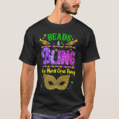 T-shirt Beads and bling it's a Mardi gras thing Carnival M (Devant)