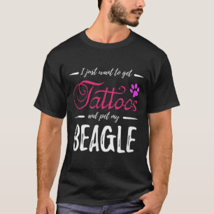 T-shirt Beagle Amoureux des chiens Tattoo Funny Chien Mama