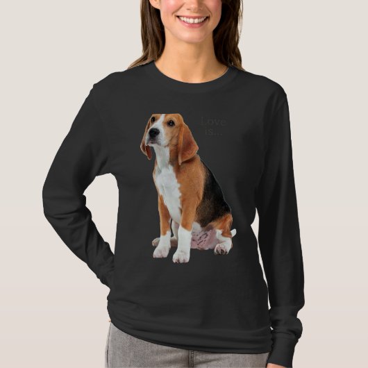T-shirt Beagle Beagle Amour Est Chien Maman Papa Chiot Ani (Devant)