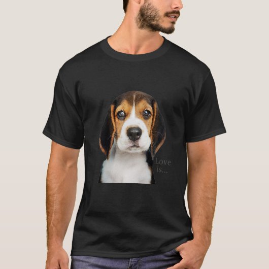 T-shirt Beagle Beagle Amour Est Chien Maman Papa Chiot Ani (Devant)