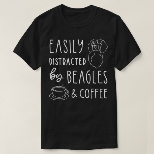 T-shirt beagle, Beagle Lover, Beagles & Café (Design devant)