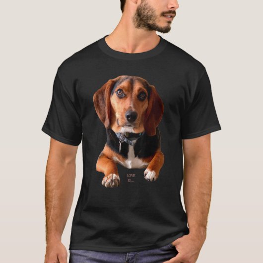 T-shirt Beagle Beagles Tee Love Chien Maman Papa Puppy Lov (Devant)