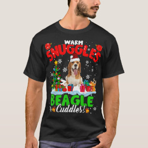 T-shirt Beagle  Bouddles Xmas Arbre Plaid Père Noël