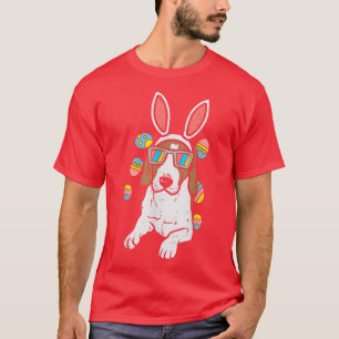 T-shirt Beagle Bunny Oreilles Verres OEufs mignons Chien d