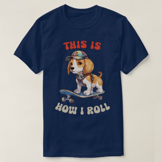 T-shirt Beagle C'Est Comme Ça Que Je Roule (Design devant)