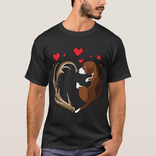 T-shirt Beagle & Chanteuse Chasse HEART chien propriétaire (Devant)