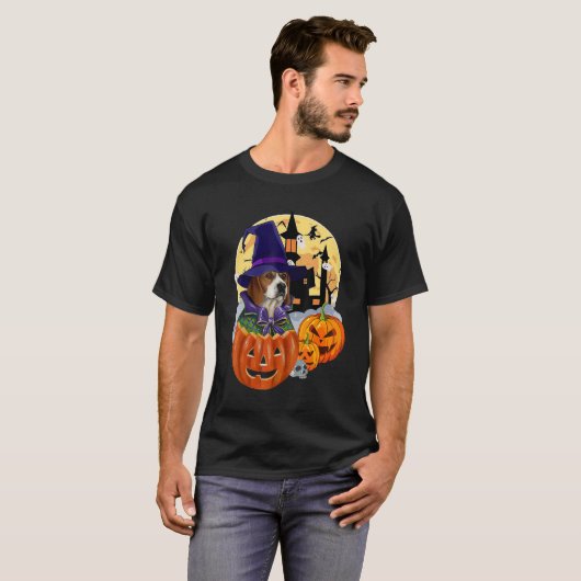 T-shirt Beagle Chien Halloween Costume Chien Beagle Hallow (Devant entier)