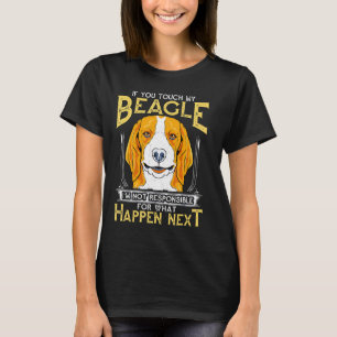 T-shirt Beagle Chien Maman Papa Propriétaire Si Vous Touch