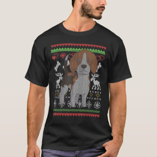 T-shirt Beagle Chien Père Noël Moche Motif de Noël X Ma
