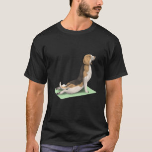 T-shirt Beagle Chien Yoga Pose Méditation Zen Workout Exer