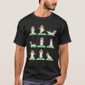 T-shirt Beagle Chien Yoga Pose Zen Cute Exercice d'entraîn (Devant)