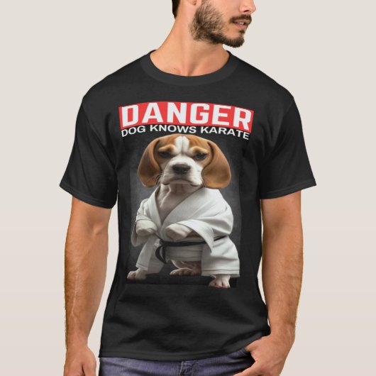 T-shirt Beagle connaît le Karaté (Devant)