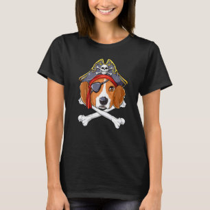 T-shirt Beagle Costume de pirate Jolly roger Drapeau Croix