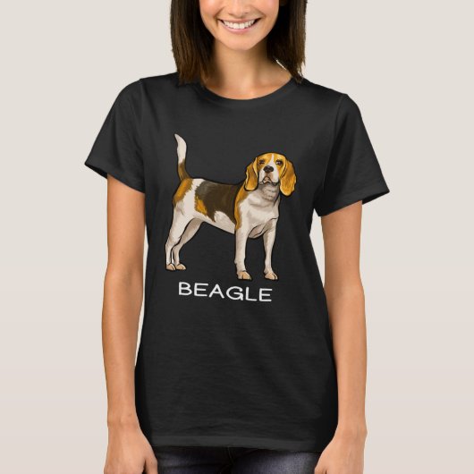 T-shirt Beagle Crazy Dog (Devant)