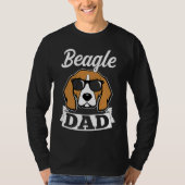 T-shirt Beagle dad dog daddy daddy master walking (Devant)