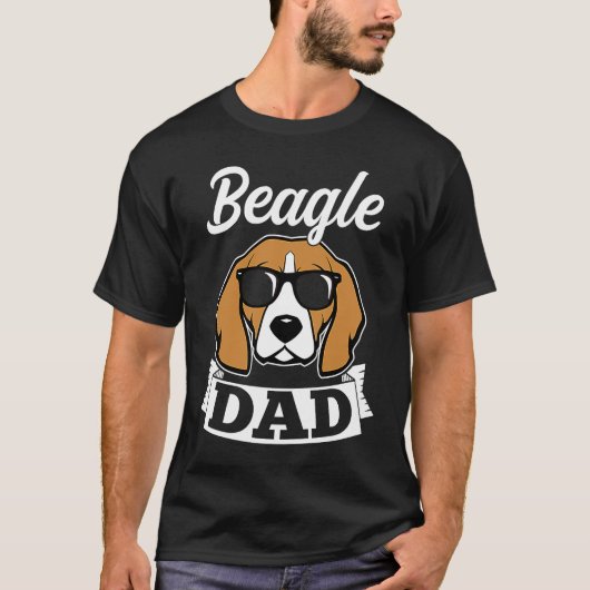 T-shirt Beagle dad dog daddy daddy master walking (Devant)