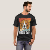 T-shirt Beagle dad dog daddy daddy master walking (Devant entier)