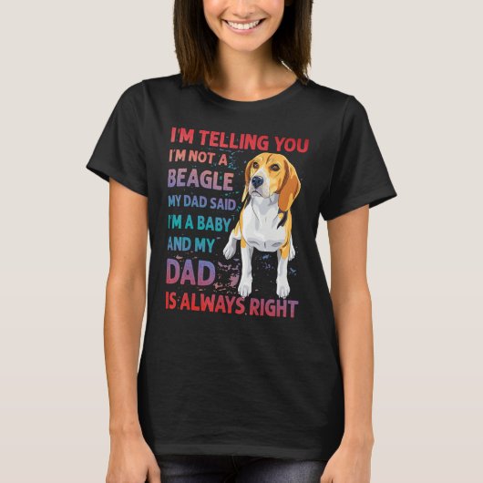T-shirt Beagle Dad dog funny saying (Devant)