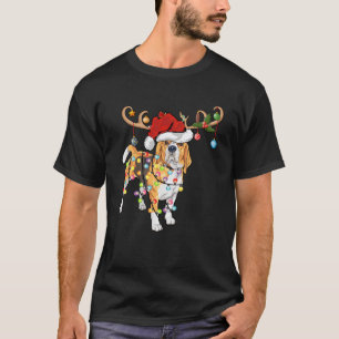 T-shirt Beagle de l'éclair cadeau Xmas Beagle laid Reindee