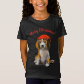 T-shirt beagle de Noël (Devant)