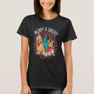 T-shirt Beagle de Noël et Retriever doré