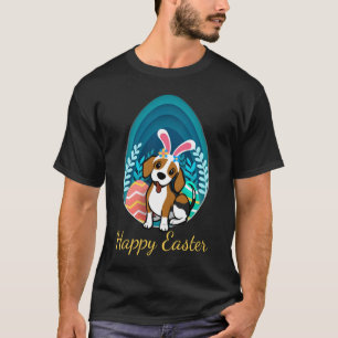 T-shirt Beagle de Pâques mignon heureux