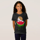 T-Shirt Beagle de pastèque, Amoureux des chiens, Fruits d' (Devant entier)