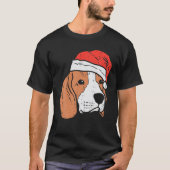 T-shirt Beagle de Santa Hat Pyjamas Noël Noël Noël Pjs Chi (Devant)