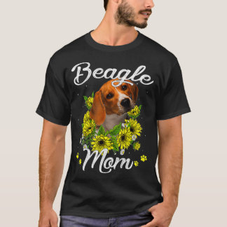 T-shirt Beagle de tournesol maman chien maman Fête des mèr