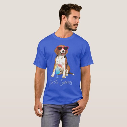 T-shirt Beagle d'été (Devant entier)