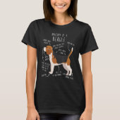T-shirt Beagle Dog Anatomy Cute Pet Dog Mom Dog Dad (Devant)