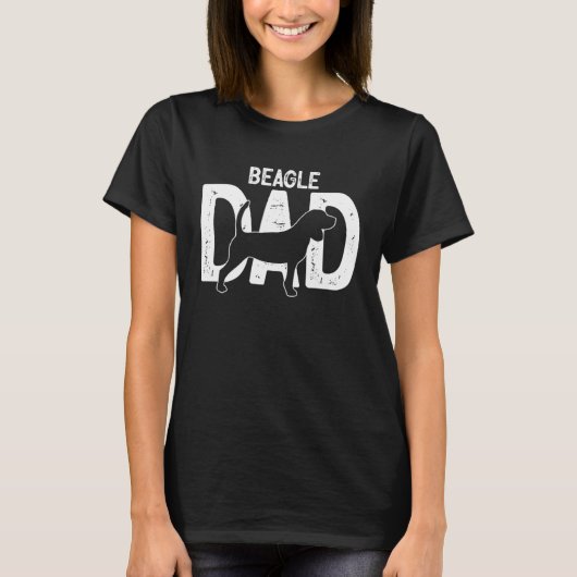 T-shirt Beagle Dog   Cute Puppy dad father (Devant)