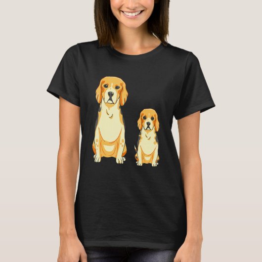 T-shirt Beagle Dog Mama Puppy Hunting Dog (Devant)