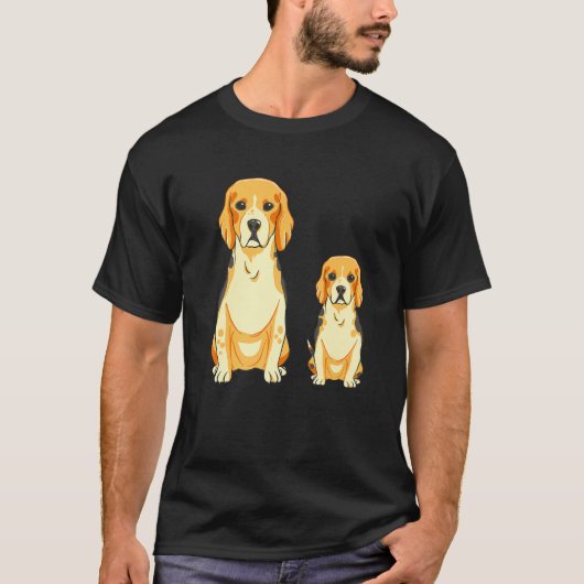 T-shirt Beagle Dog Mama Puppy Hunting Dog   (Devant)