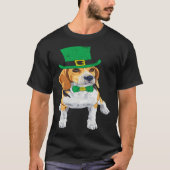 T-shirt Beagle Dog Shamrock St Patrick s Day Saint Paddy s (Devant)